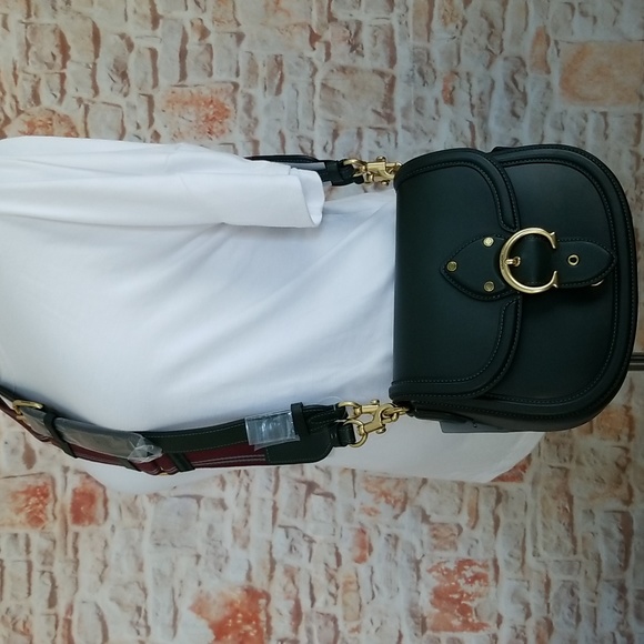 New Coach Beat Saddle Leather Shoulder Bag - Picture 2 of 13